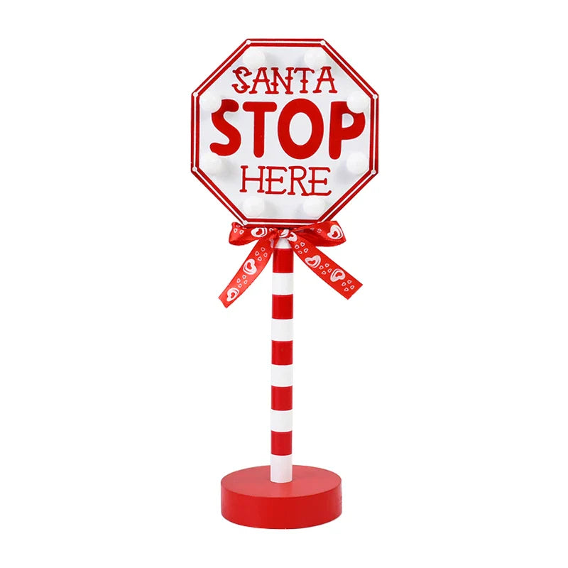 Lampka LED Santa Stop Here - dekoracja stołowa